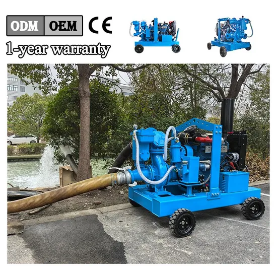 Factory Price 6 Inch Diesel Engine High Pressure Irrigation Movable High Flow Centrifugal Water Pump
